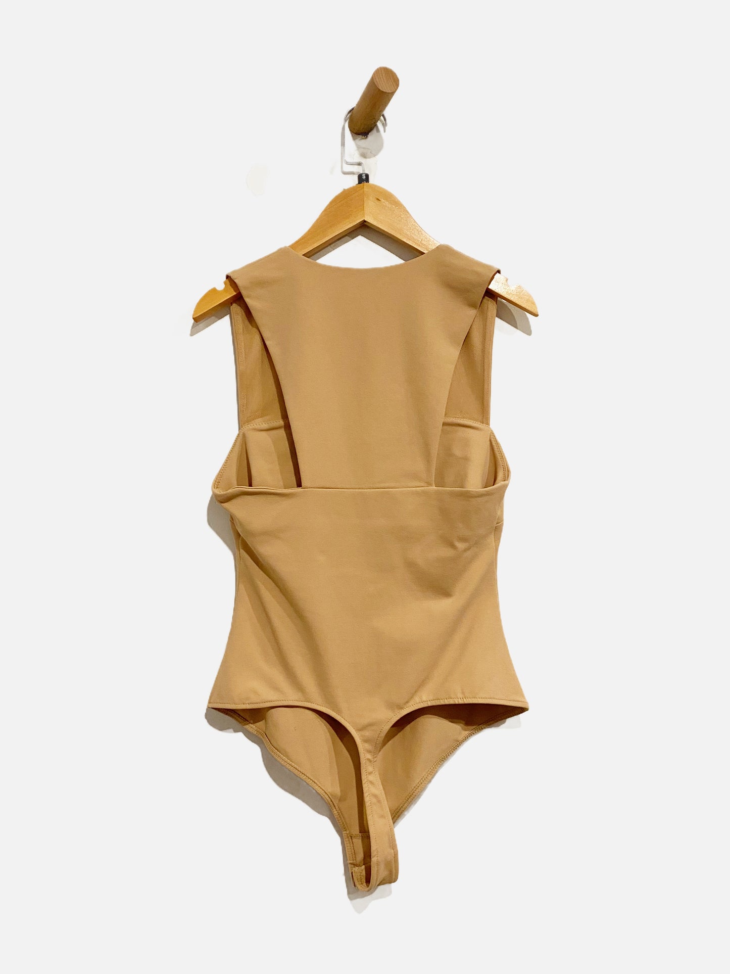 Free People She’s so Sleek Beige Square Neck Bodysuit - Small