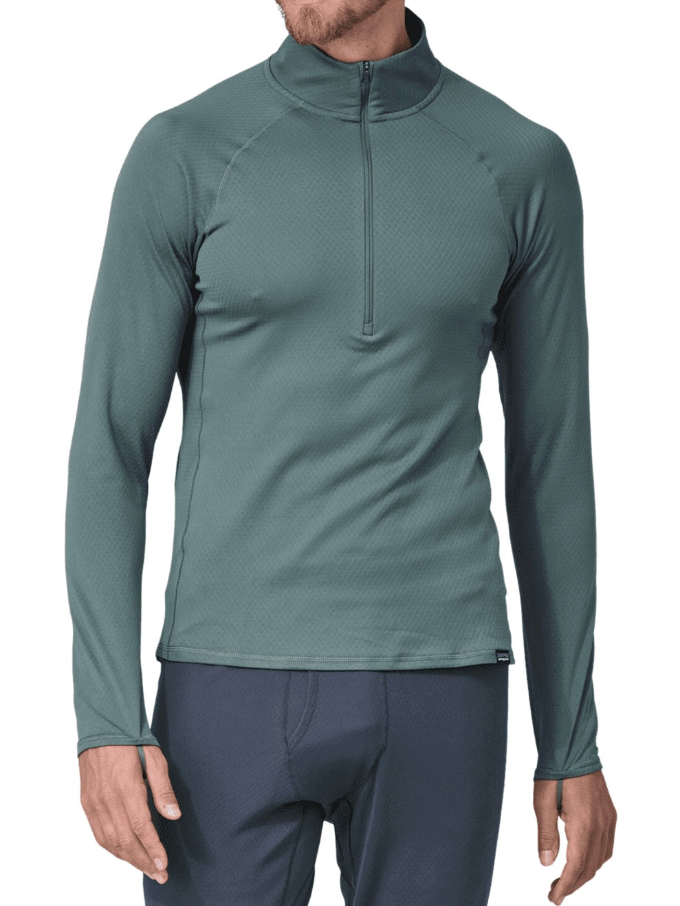 Patagonia Men’s Green Capilene Midweight Zip Neck Top - Medium