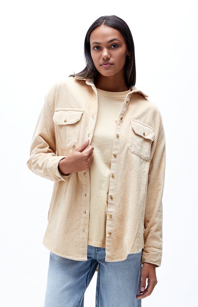 Billabong Cream Corduroy Shacket - Small