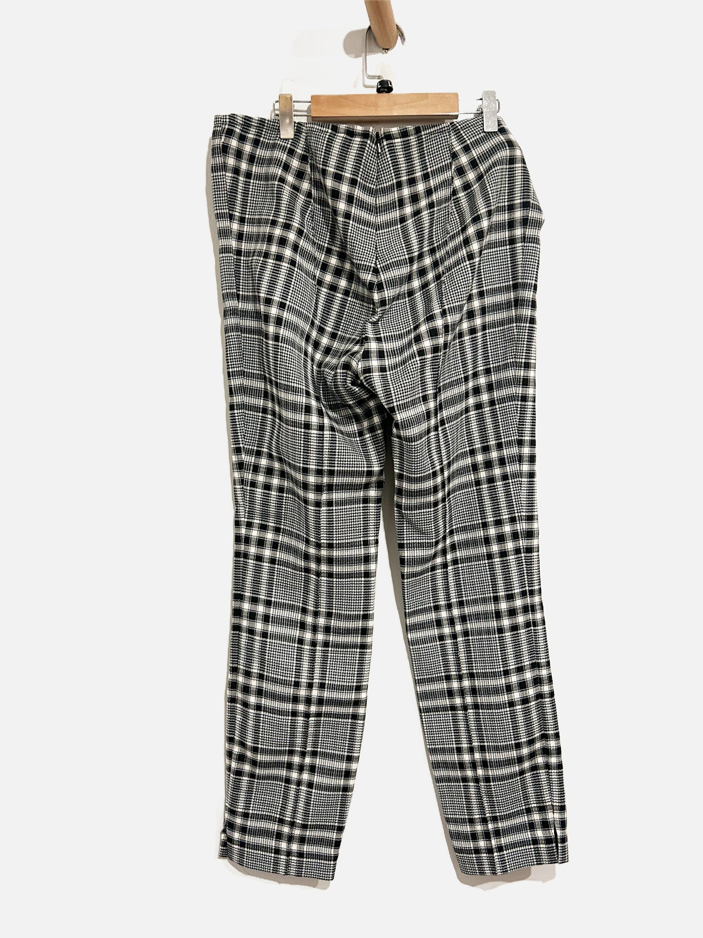Veronica Beard Black and White Plaid Pants - 12