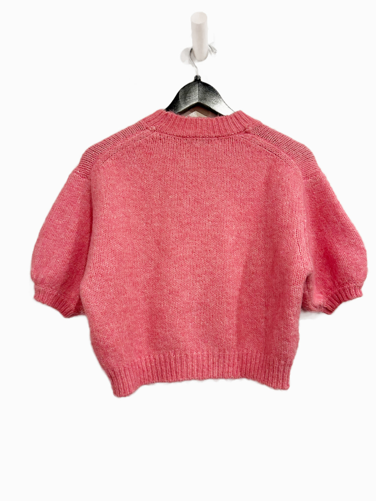 Zara Pink Puff Sleeve Sweater - XS