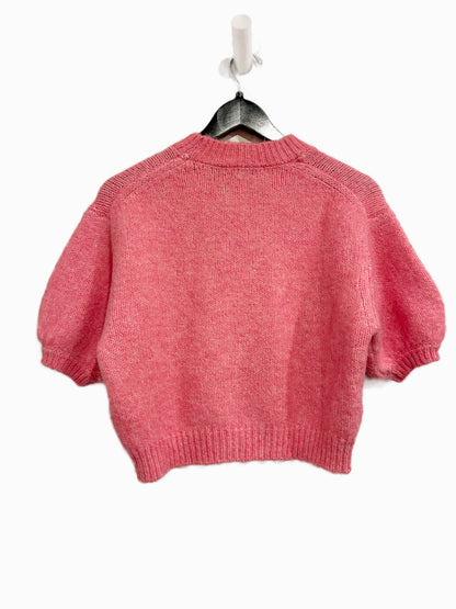 Zara Pink Puff Sleeve Sweater - XS