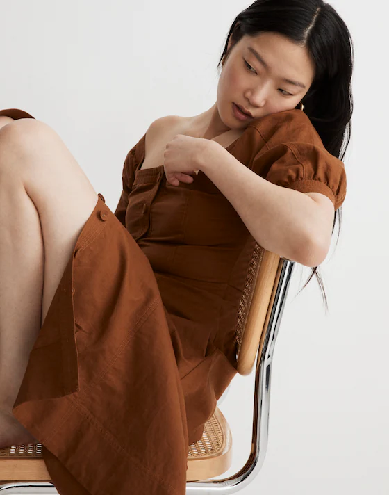 Madewell Brown Button Dress - 4