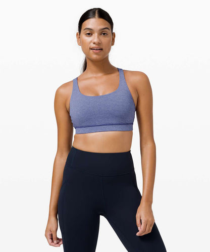 Lululemon Energy Bra *Medium Support, B–D Cup in Heathered Larkspur Blue - 4