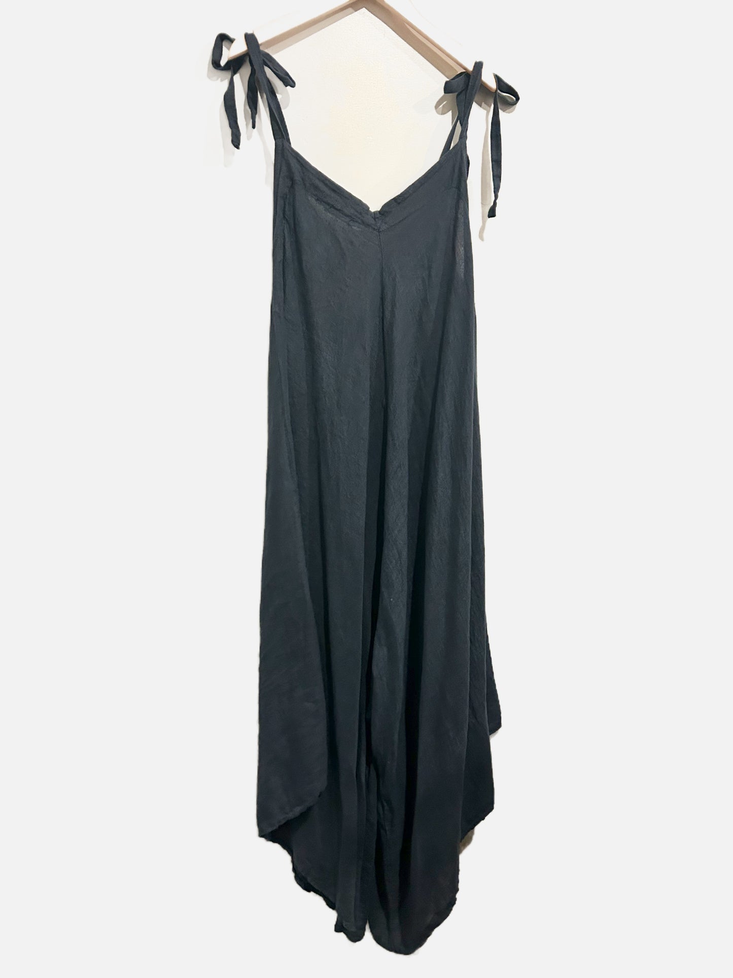 Made in Italy Blue Linen Jumpsuit - 0S