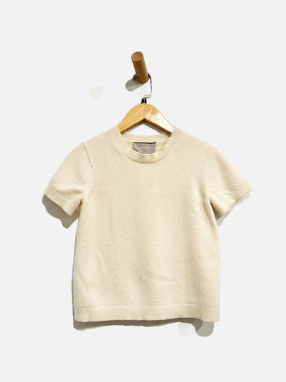 Everlane Cream Cashmere SS Top - Small