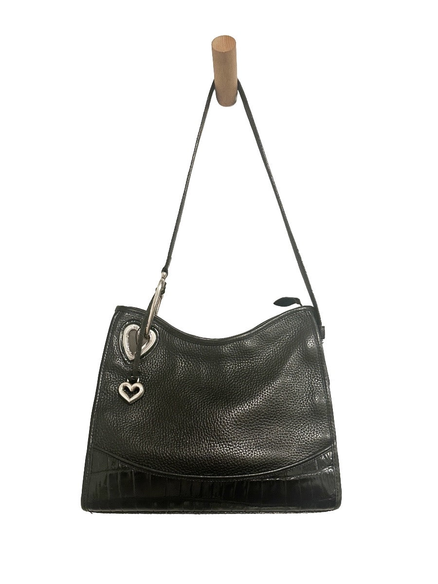 Brighton Vintage Black Leather Handbag
