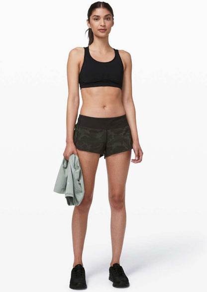 Lululemon Speed Up Short *2.5" Incognito Camo Multi Gator Green / Black - 4