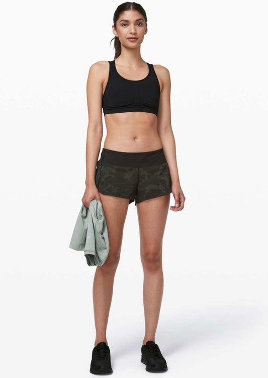 Lululemon Speed Up Short *2.5" Incognito Camo Multi Gator Green / Black - 4