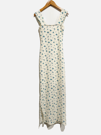 See You Monday White Floral Midi Dress - XS