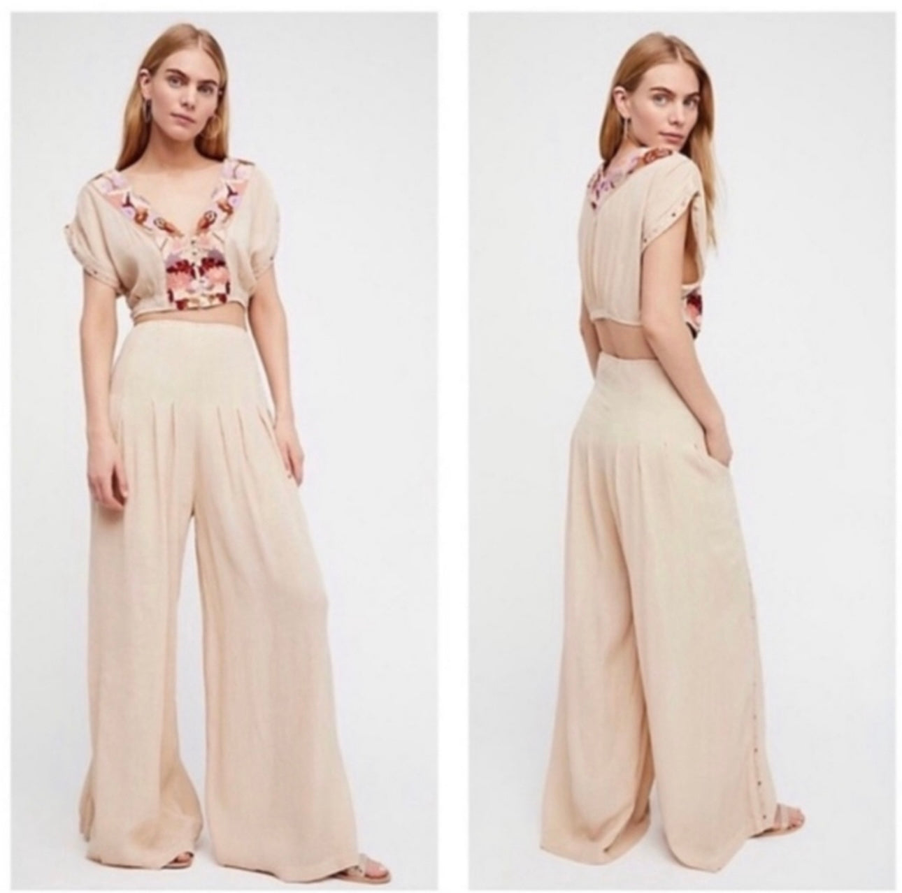 Free People Santoshi Embroidered Pant Set - 4