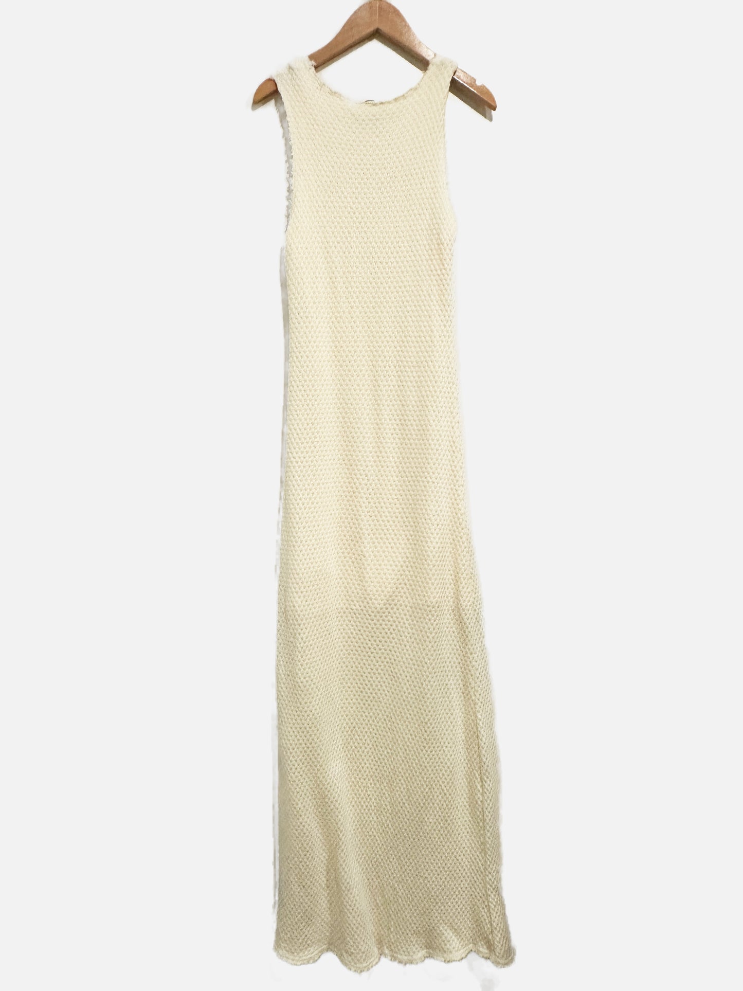 Rag & Bone Carine Crochet Tank Maxi Dress in Ivory - Small