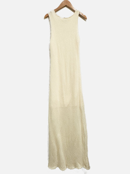 Rag & Bone Carine Crochet Tank Maxi Dress in Ivory - Small