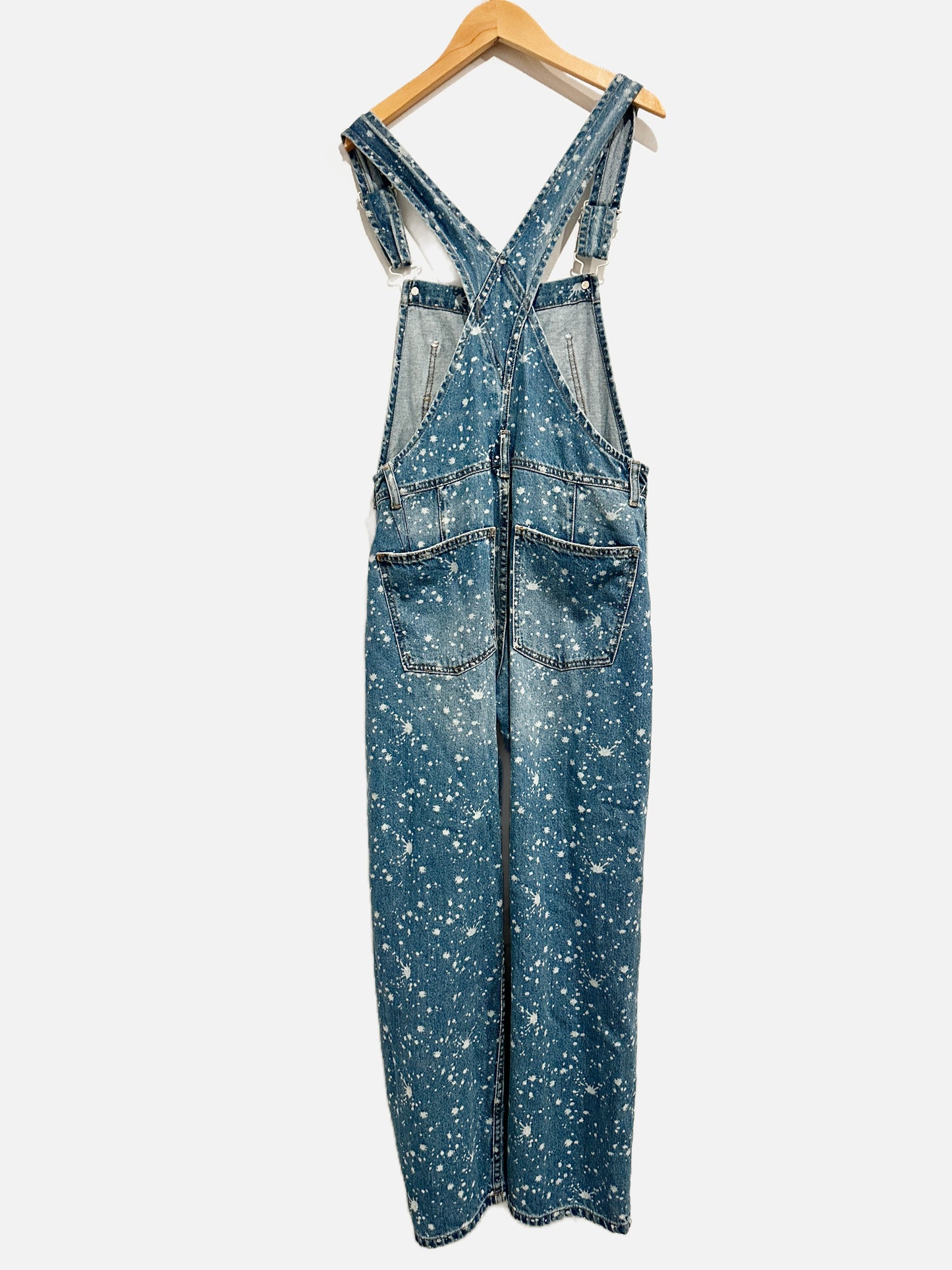 Free People Ziggy Paint Splatter Overalls -XS
