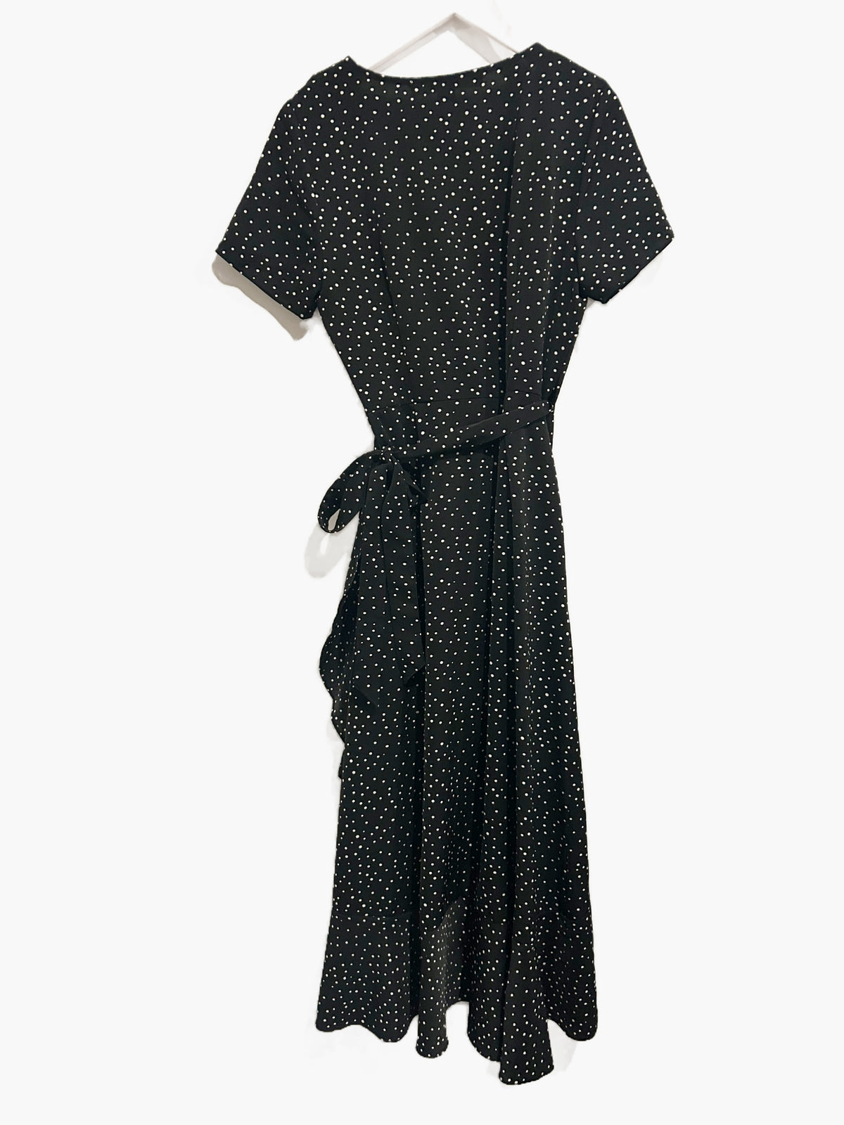 HYFVE Black Polka Dot Wrap Dress - Small