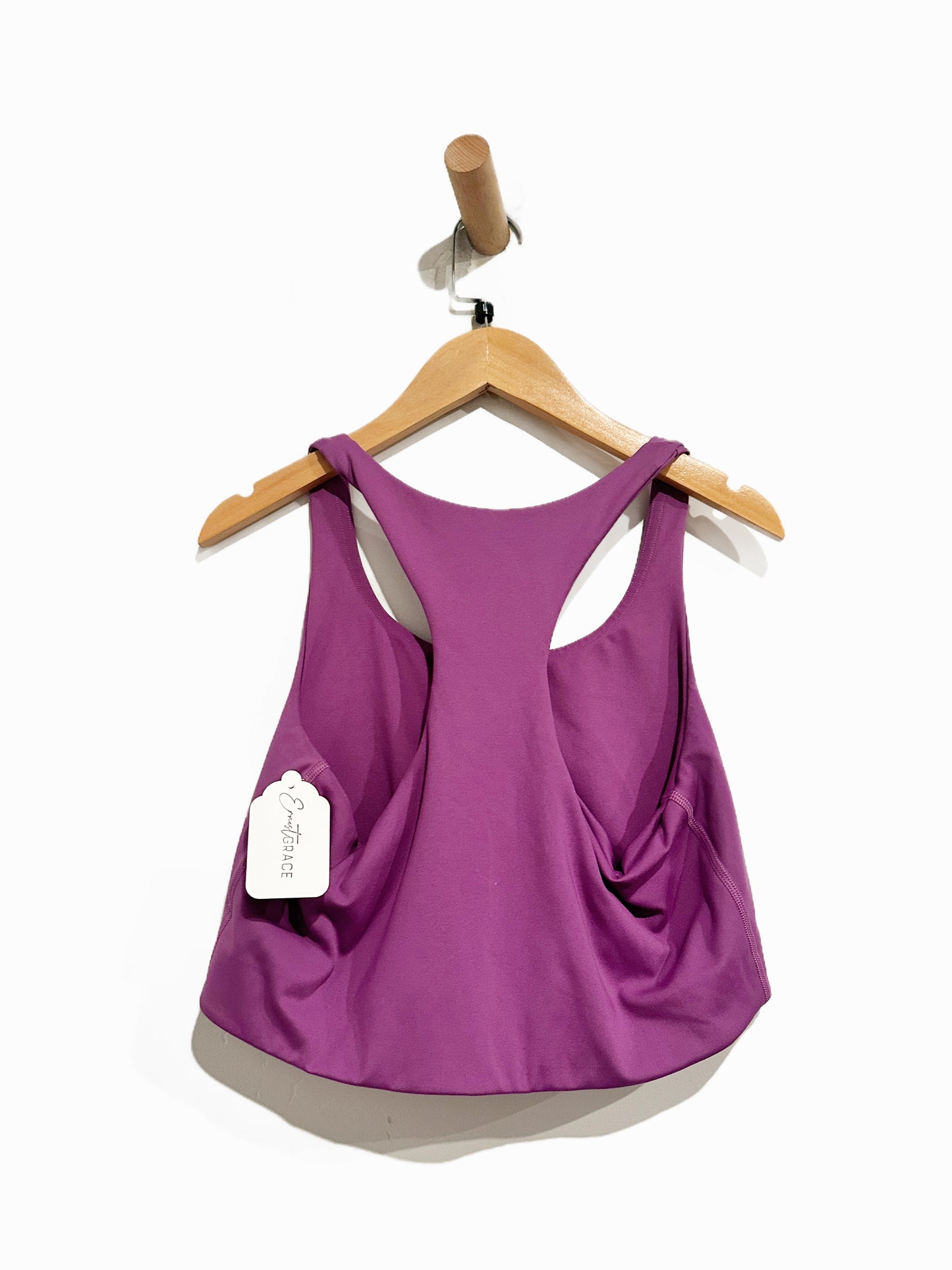 Girlfriend Collective Paloma Racerback Bra in Plum - Large