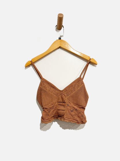 Free People Brown Lace Bralette XS/S