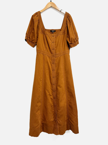 Madewell Brown Button Dress - 4