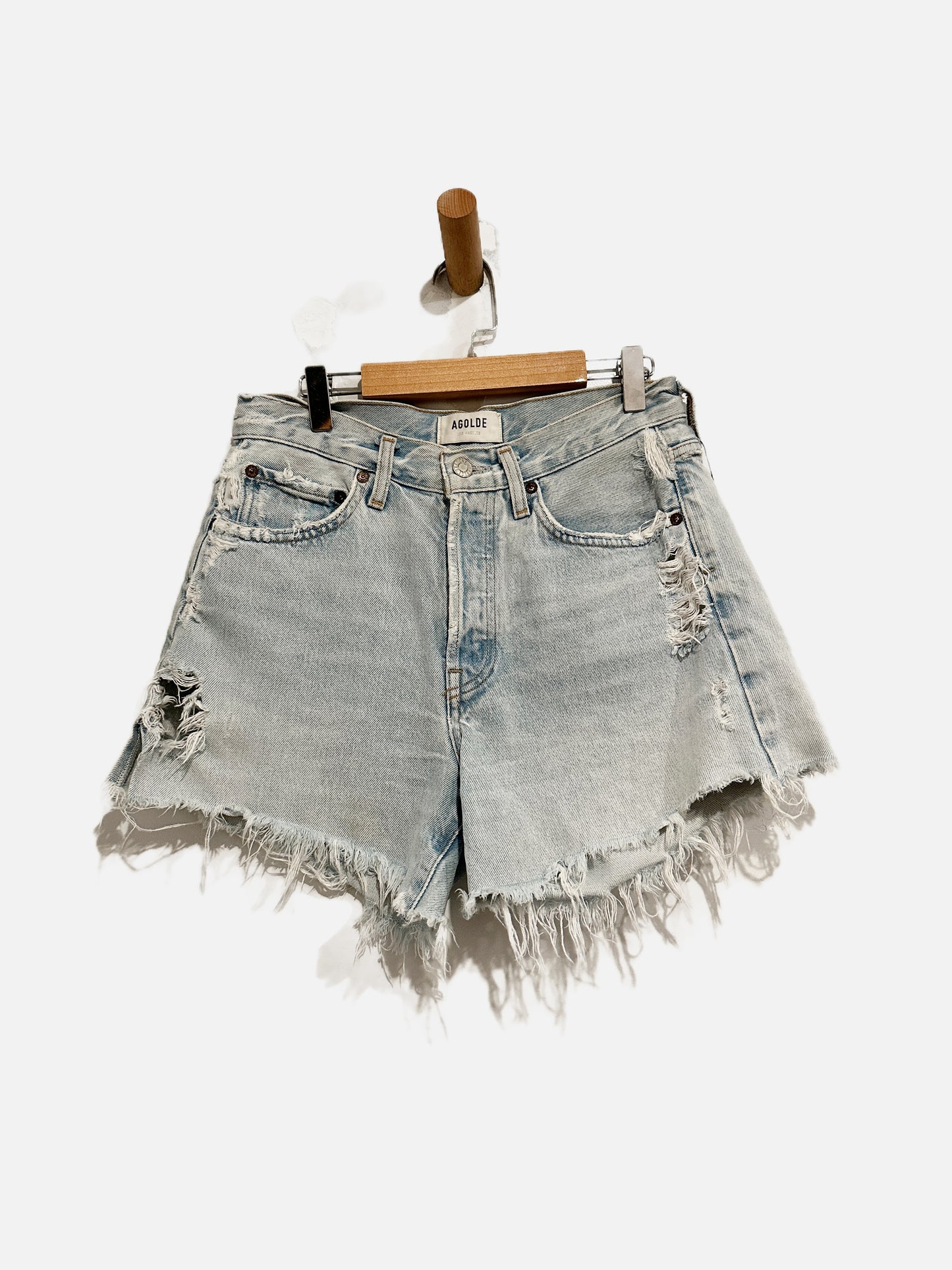 Agolde Lightwash Parker Long Shorts - 24