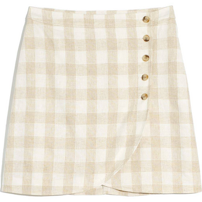 Madewell Tan Plaid Mini Skirt - 8