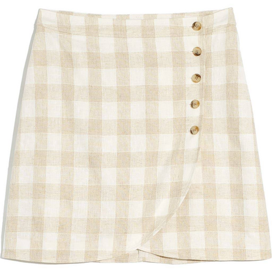 Madewell Tan Plaid Mini Skirt - 8