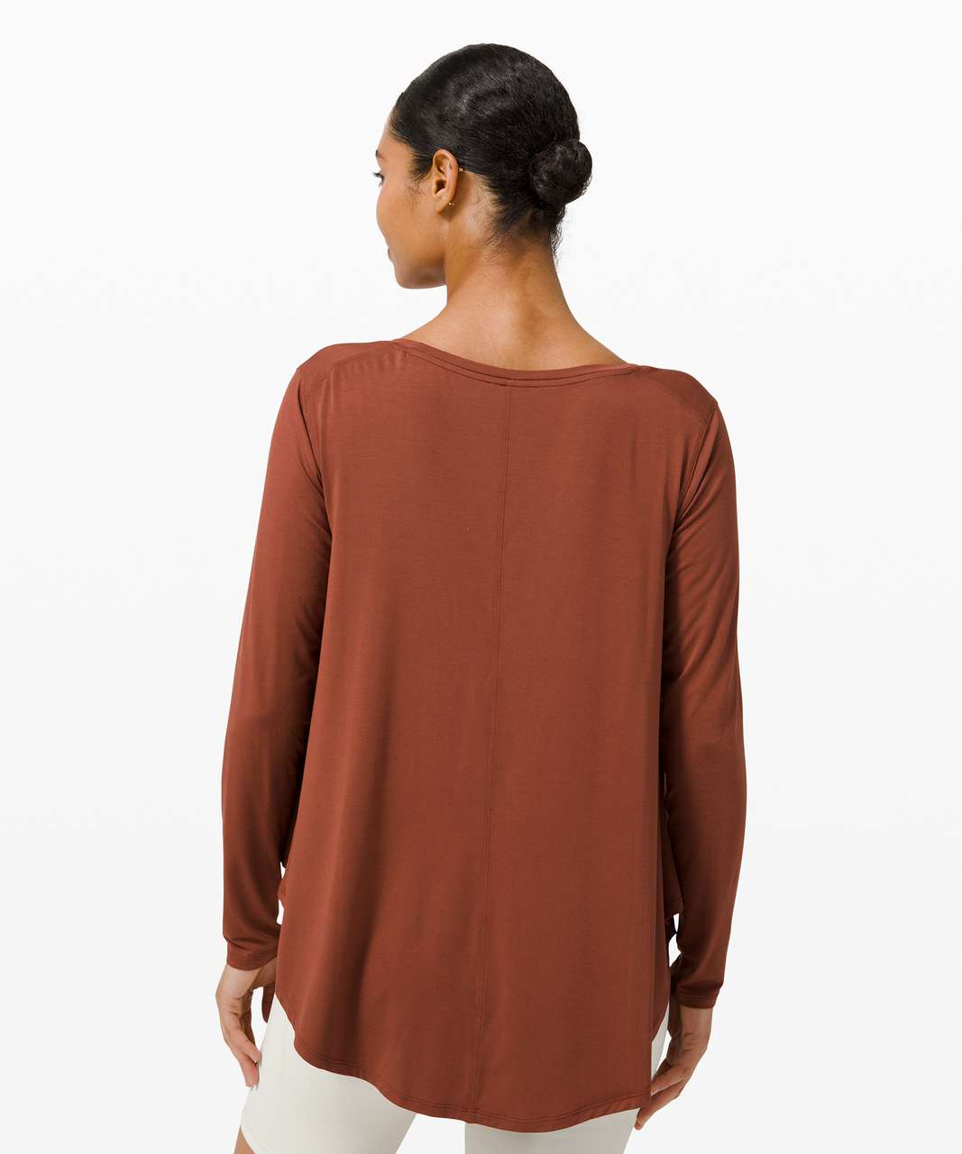 Lululemon Up for Down Time Long Sleeve in Dark Terracotta - 4