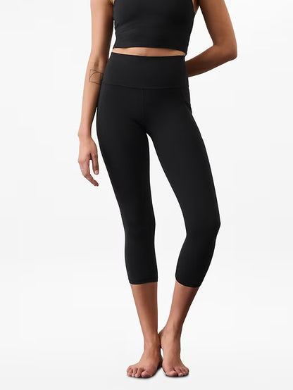 Athleta Black Salutation Stash Pocket Tights - Small