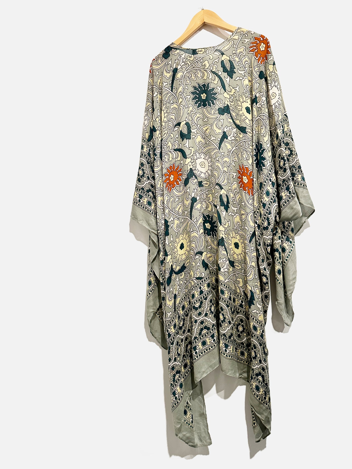 Free People Magic Dance Blue Patterned Kimono - 0S