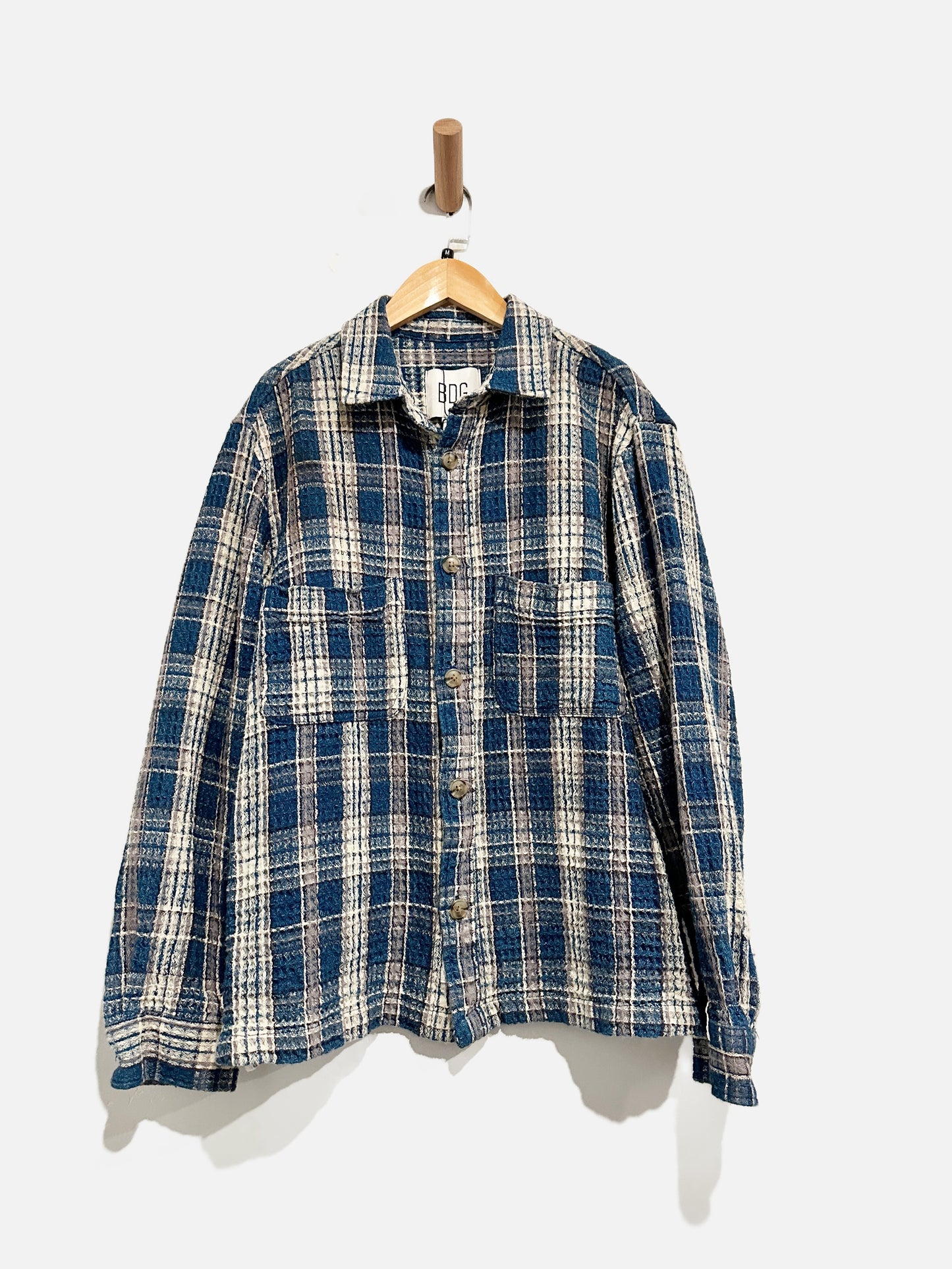 BDG Blue Waffle Flannel - Medium