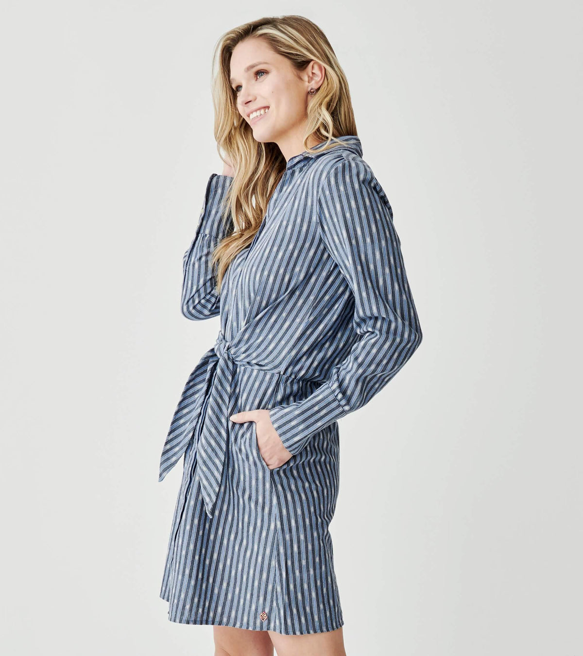 Hatley Avery Dress in Stripe Ikat - XL