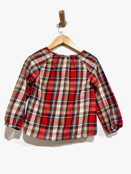 Hanna Andersson Red and Blue Plaid Shirt - 110/5