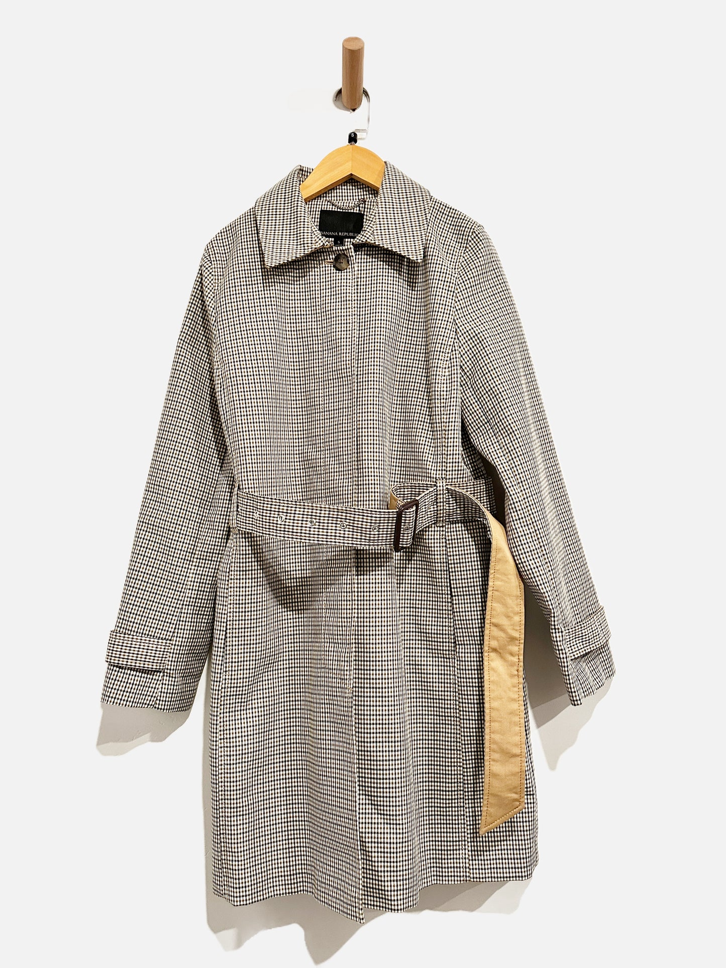 Banana Republic Plaid Rain Coat - Small