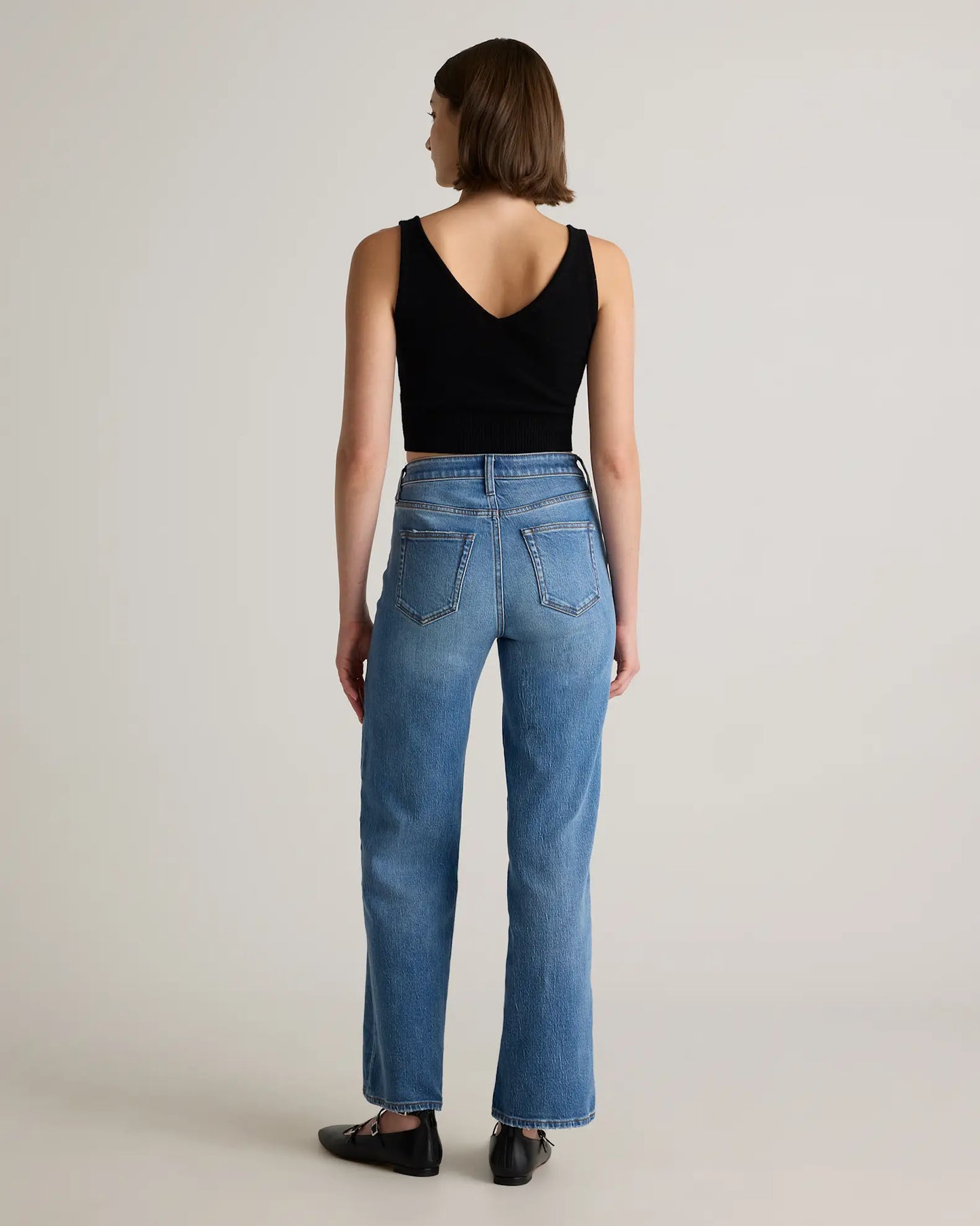 Quince Bella Stretch Relaxed Straight Jean - 27