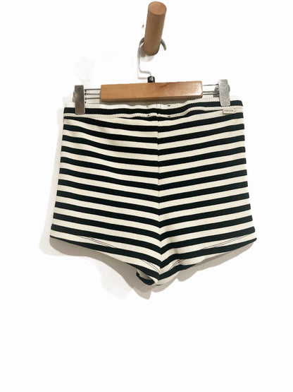 Mikuta Navy and White Stripe Shorts - XS