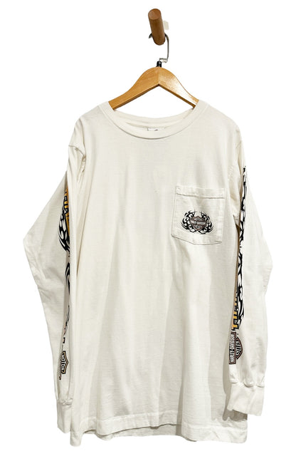 Harley Davidson Atascadero White Graphic LS Tee - Medium