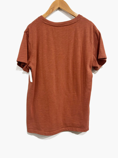 Quince Cotton Slub Crewneck Tee in Rose Powder - Medium