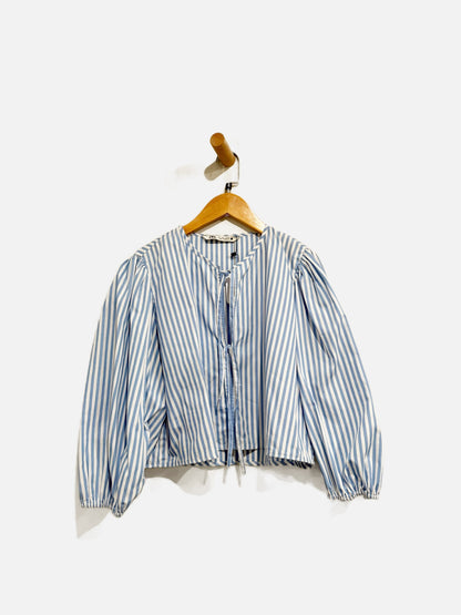 Zara Blue Stripe Blouse- Large