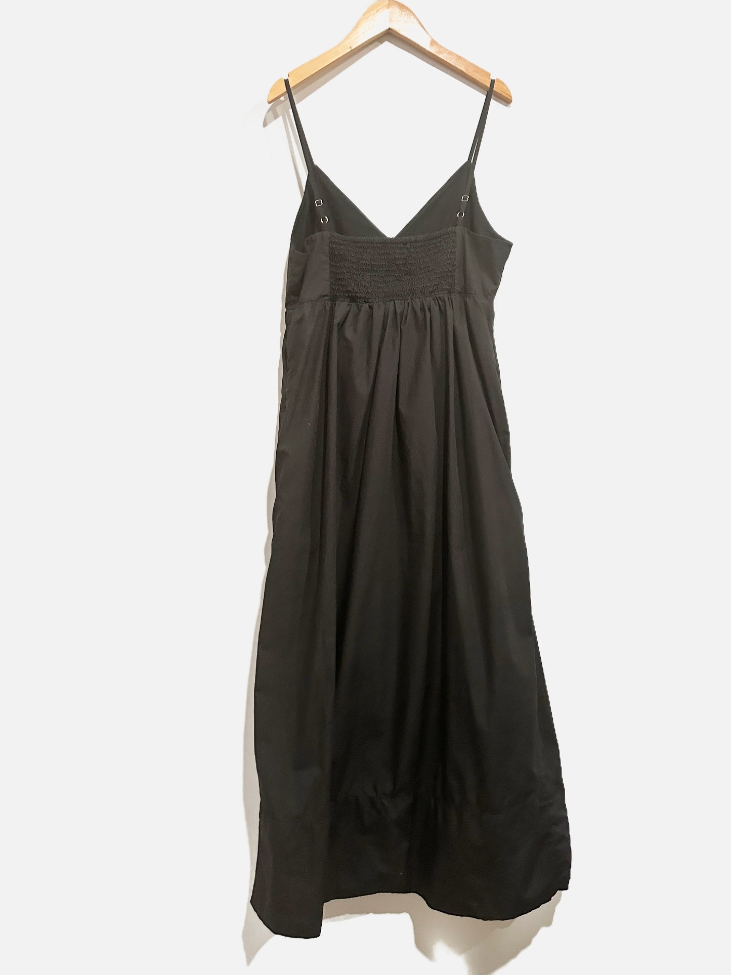 Quince 100% Cotton Black Midi Sundress - Small