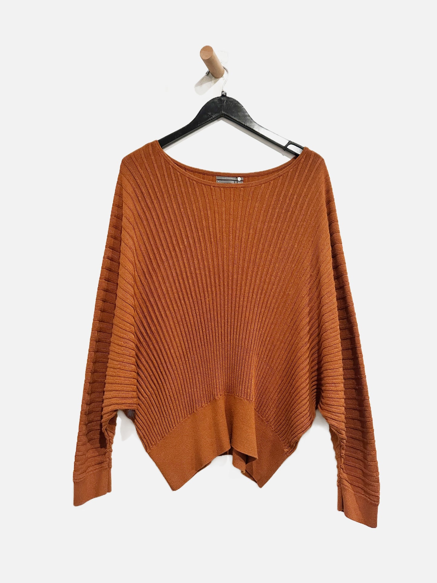Anthropologie Orange Ribbed Sweater - Medium