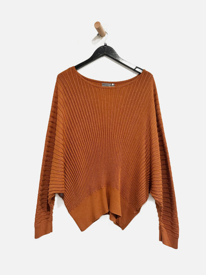 Anthropologie Orange Ribbed Sweater - Medium