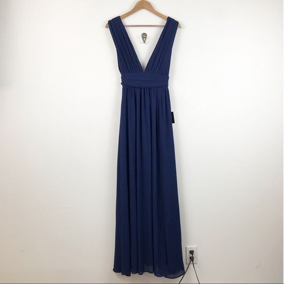 Heavenly hues navy blue maxi dress best sale