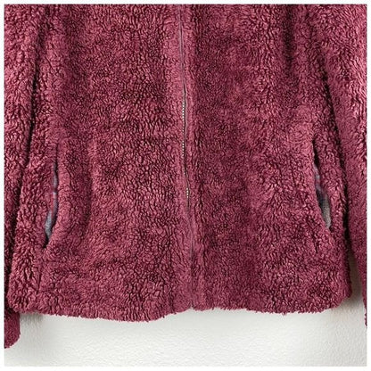 Pendleton Burgundy Fuzzy Jacket Size Medium