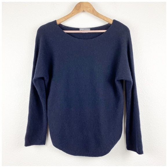 Vince Navy Wool/ Cashmere Blend Sweater Size Medium