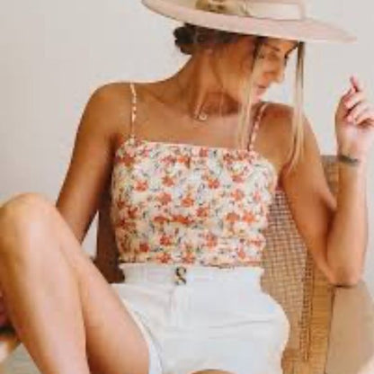 MinkPink NWT Zahari Floral Crop Top Size Medium