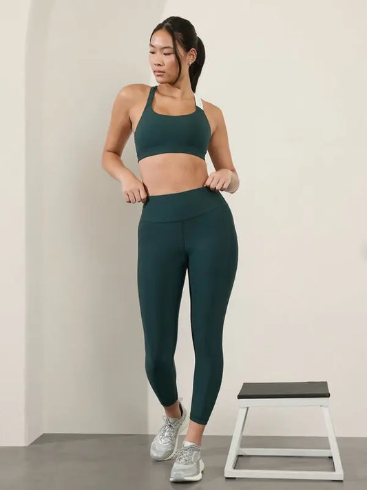 Athleta Interval Stash 7/8 Tight in Cypress - XS