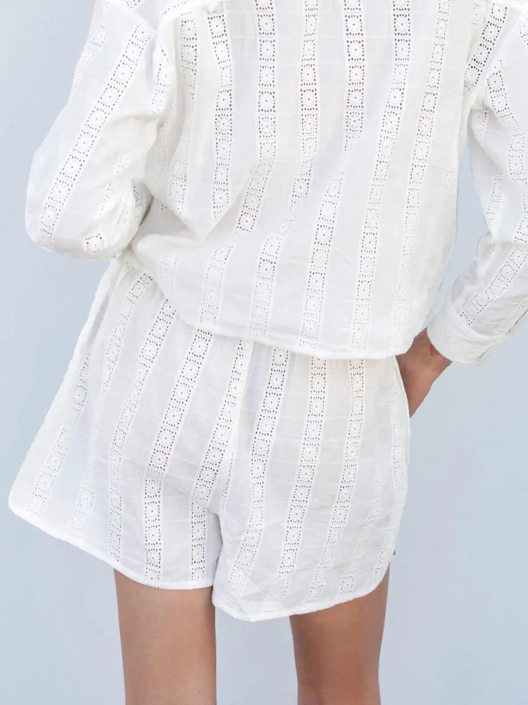 MNG White Eyelet Shorts - Small
