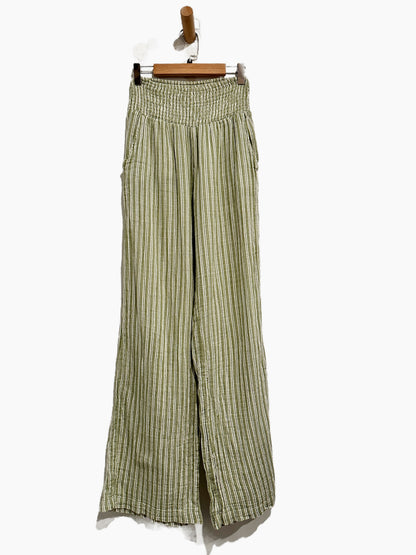 Billabong New Waves 2 Green Stripe Pants - Medium