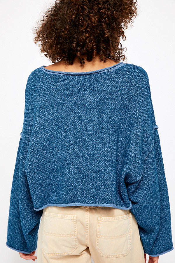 Free People Bardot Sweater in Serenity - Small