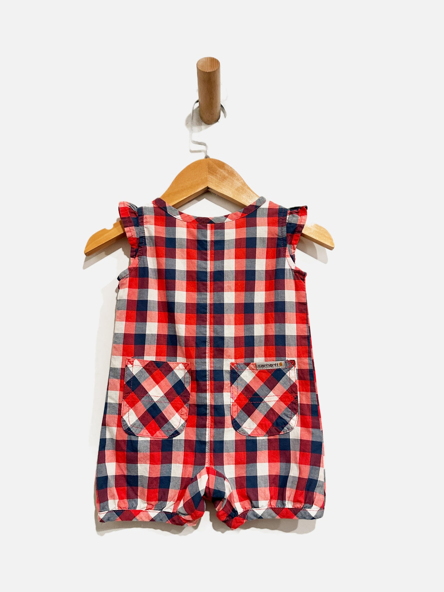 Carhartt Red & Blue Plaid Romper - 6m