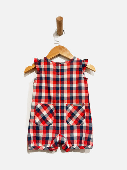 Carhartt Red & Blue Plaid Romper - 6m